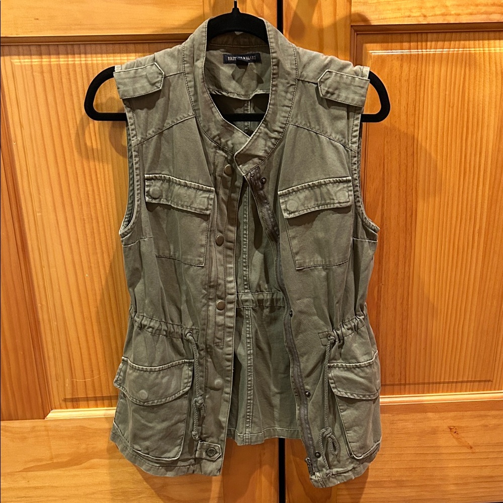 British Khaki Olive Green Vest